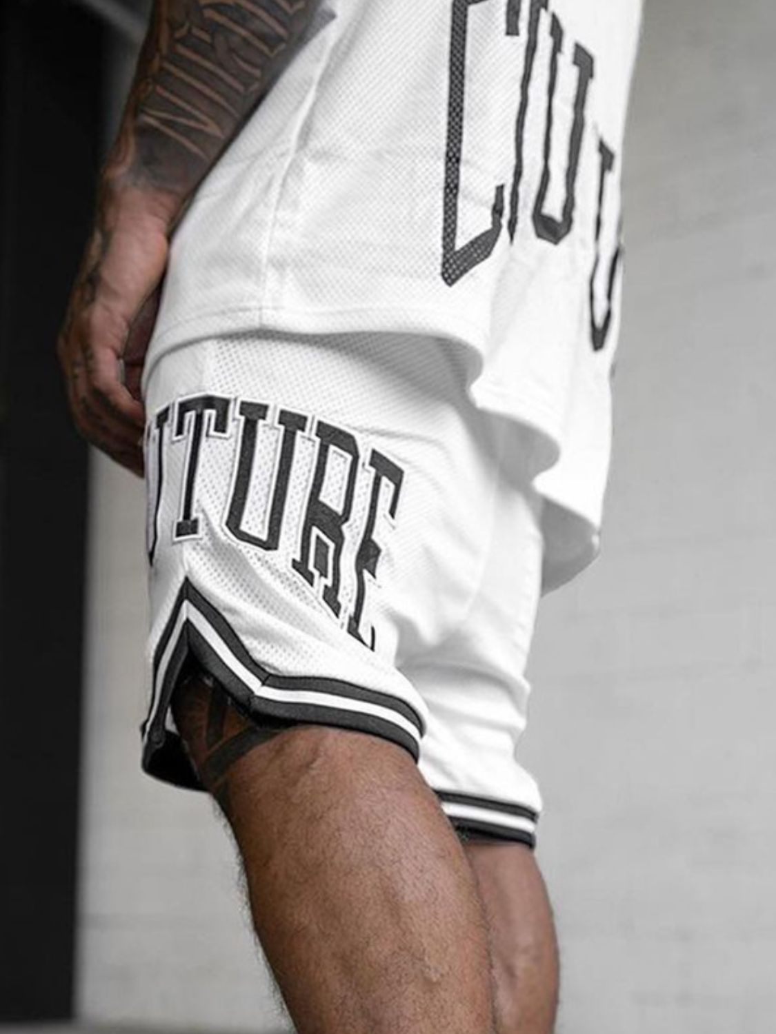 Men's Plus Size Letter Drawstring Shorts - Ramm Clothing Ink