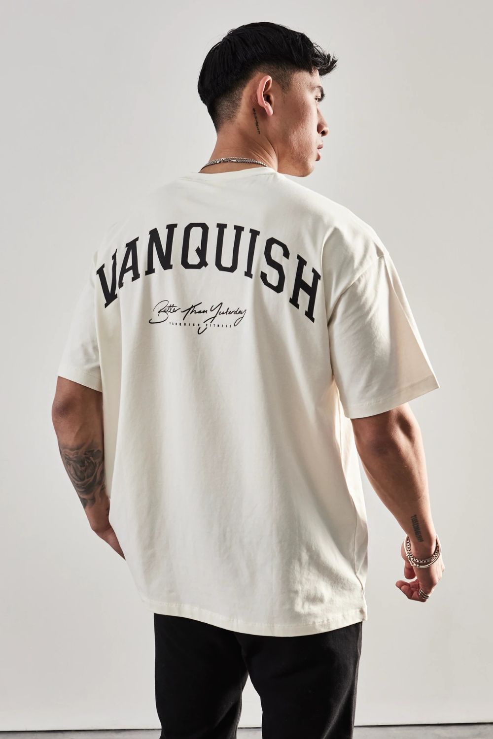 Men's Plus Size Letter Graphic Round Neck Half Sleeve T-Shirt - Ramm Clothing Ink