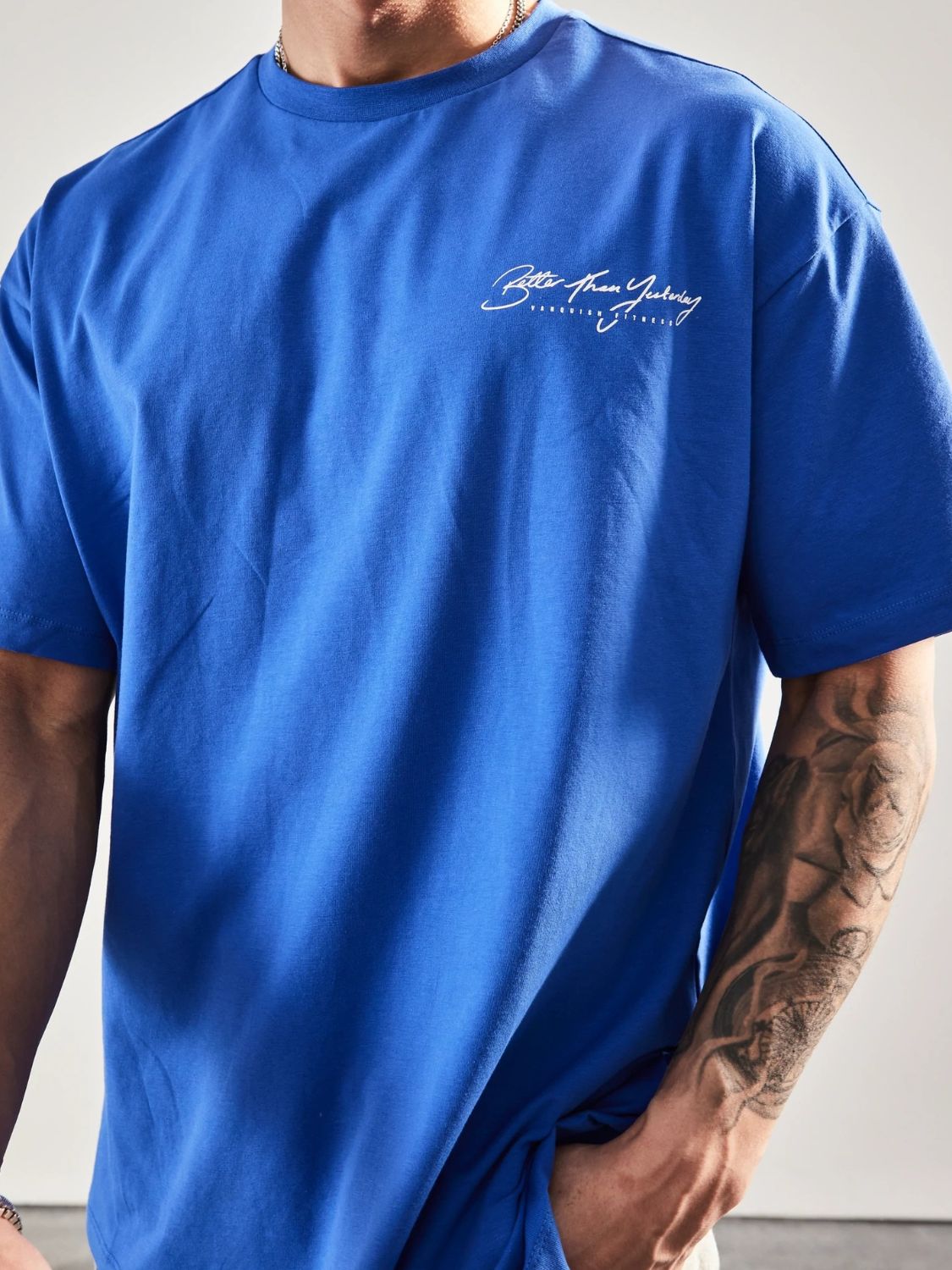 Men's Plus Size Letter Graphic Round Neck Half Sleeve T-Shirt - Ramm Clothing Ink