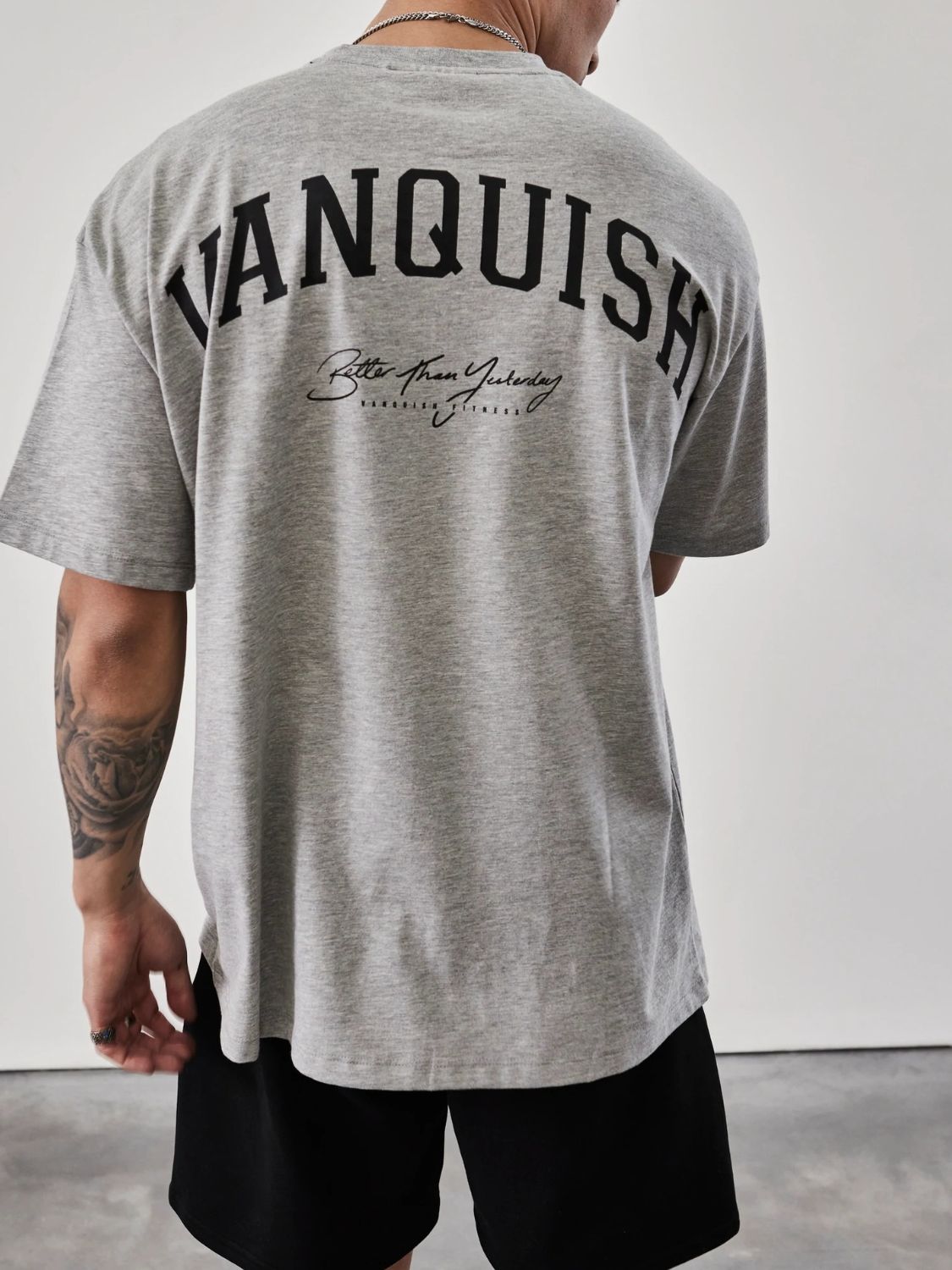Men's Plus Size Letter Graphic Round Neck Half Sleeve T-Shirt - Ramm Clothing Ink