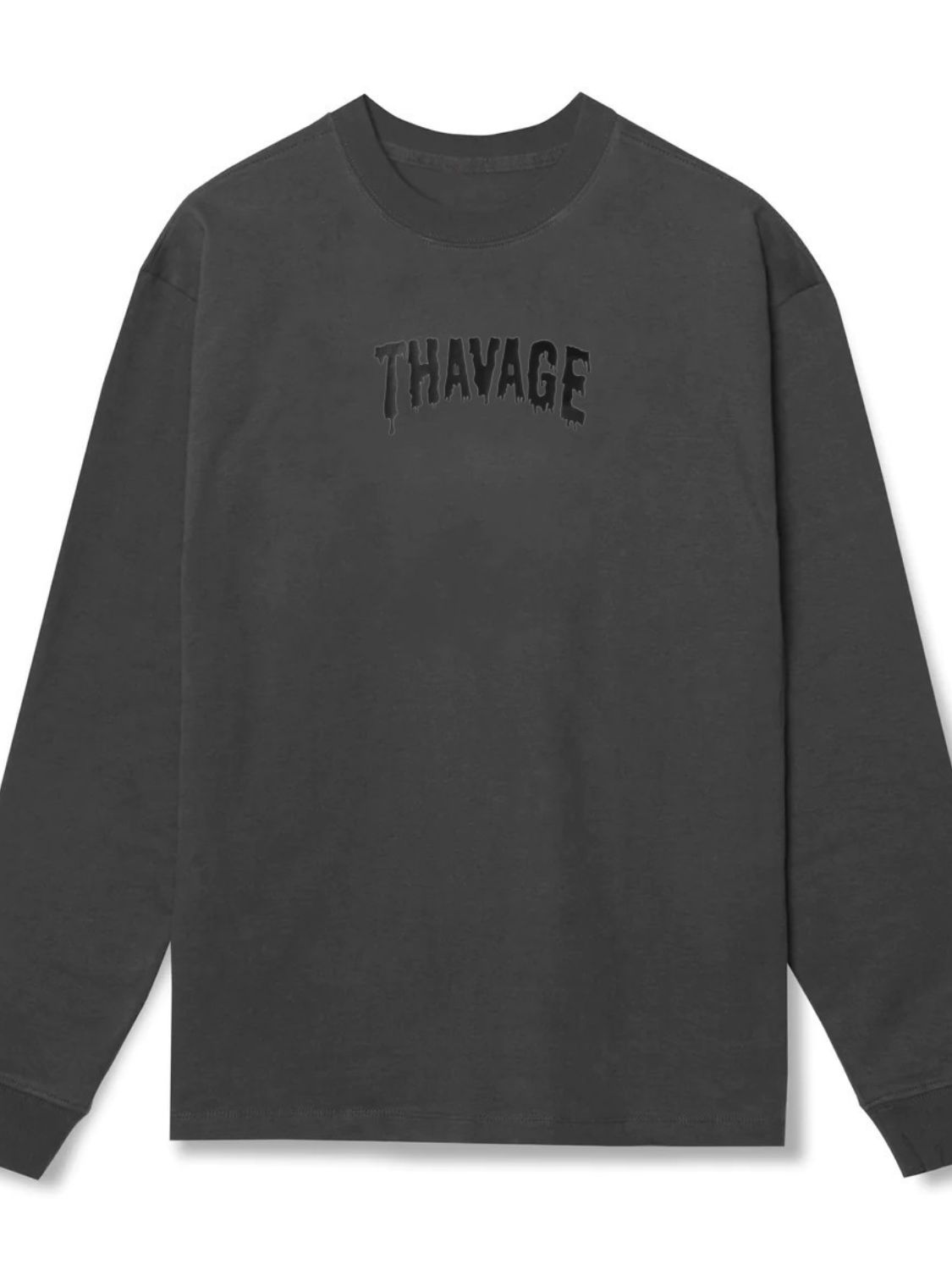 Men's Plus Size Letter Round Neck Long Sleeve T-Shirt - Ramm Clothing Ink