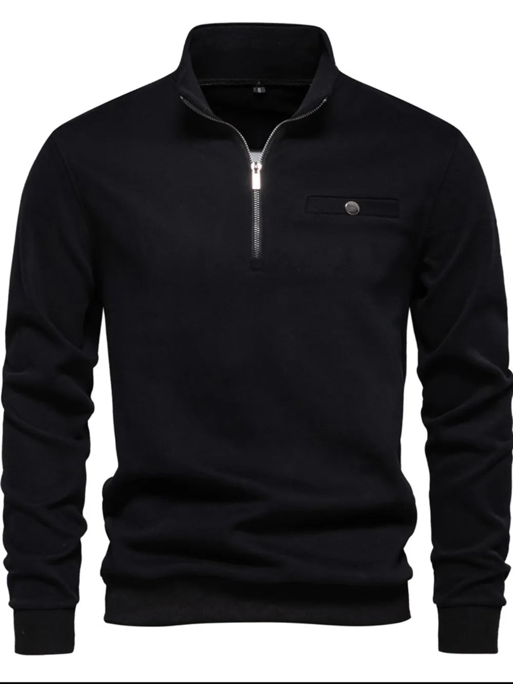 Men's Quarter Zip Long Sleeve Sweatshirt - Ramm Clothing Ink