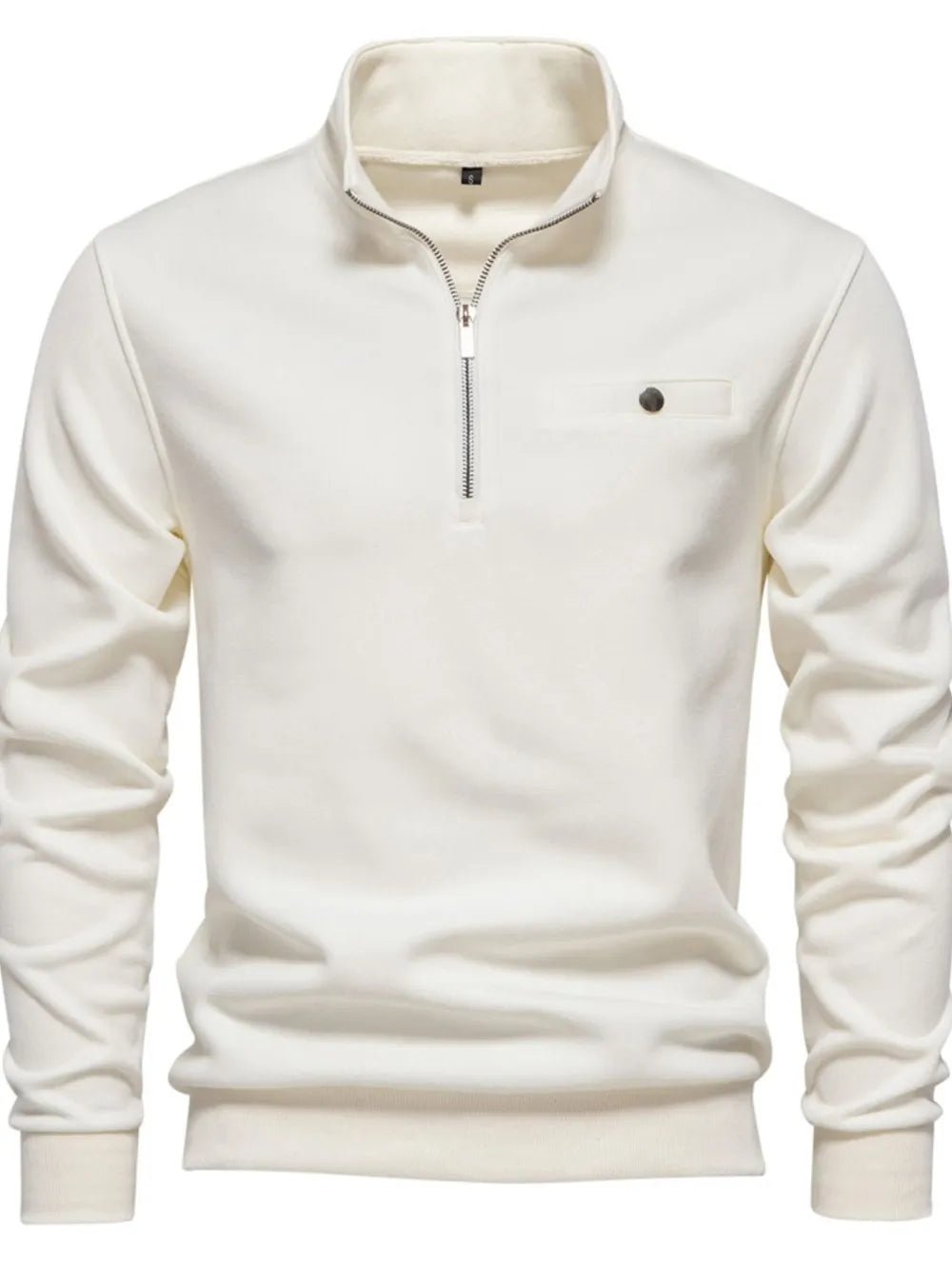 Men's Quarter Zip Long Sleeve Sweatshirt - Ramm Clothing Ink