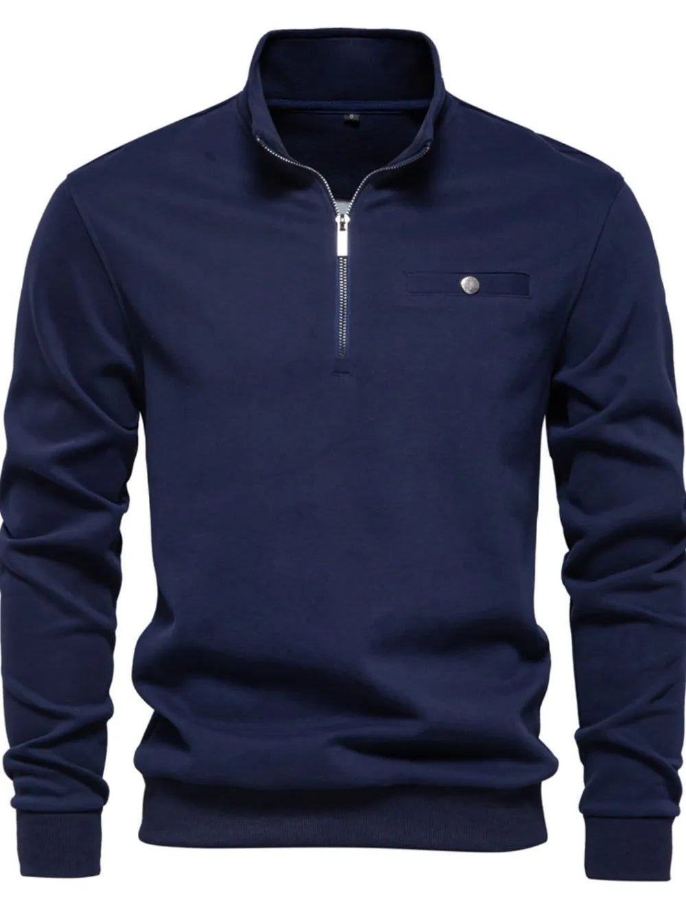Men's Quarter Zip Long Sleeve Sweatshirt - Ramm Clothing Ink
