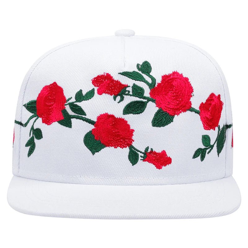 Men’s rose embroidered cap - Ramm Clothing Ink