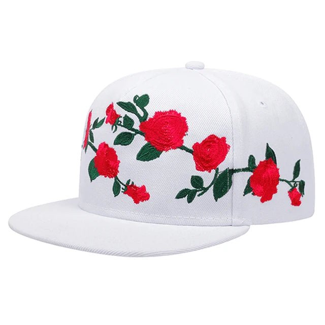 Men’s rose embroidered cap - Ramm Clothing Ink