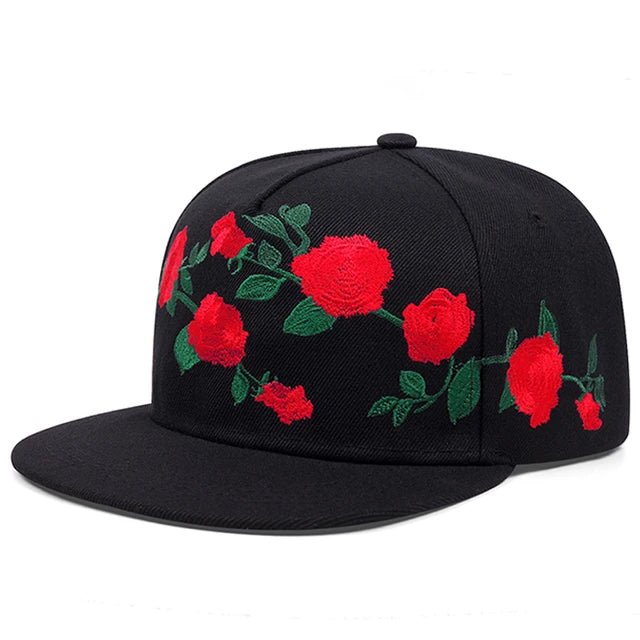 Men’s rose embroidered cap - Ramm Clothing Ink