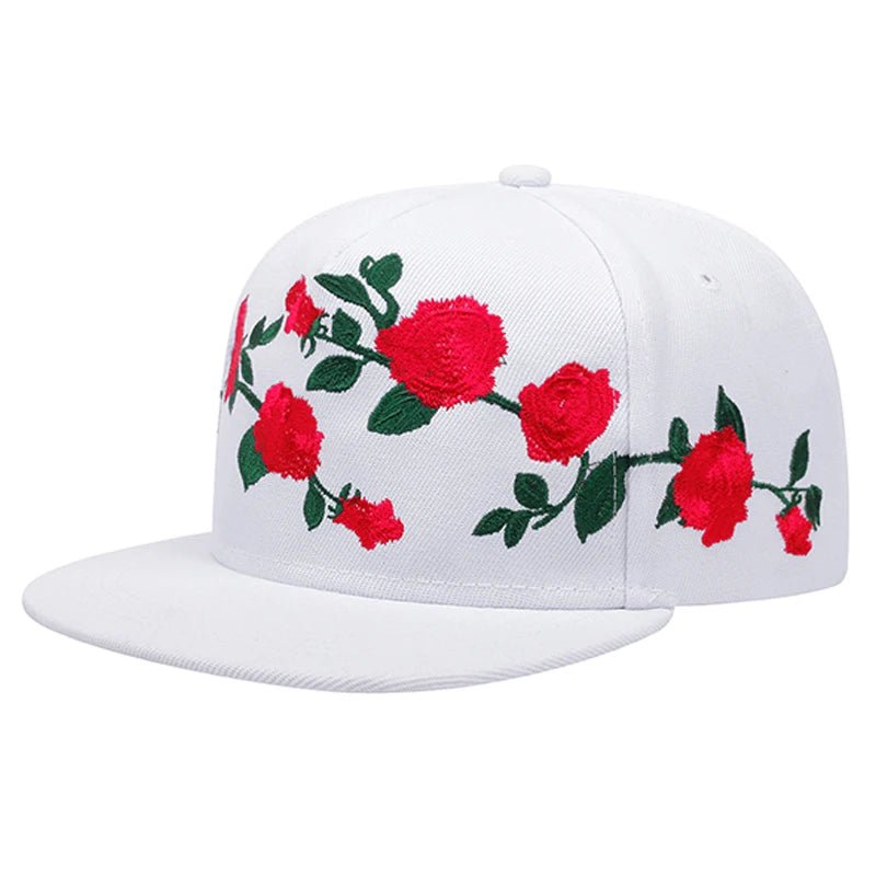 Men’s rose embroidered cap - Ramm Clothing Ink