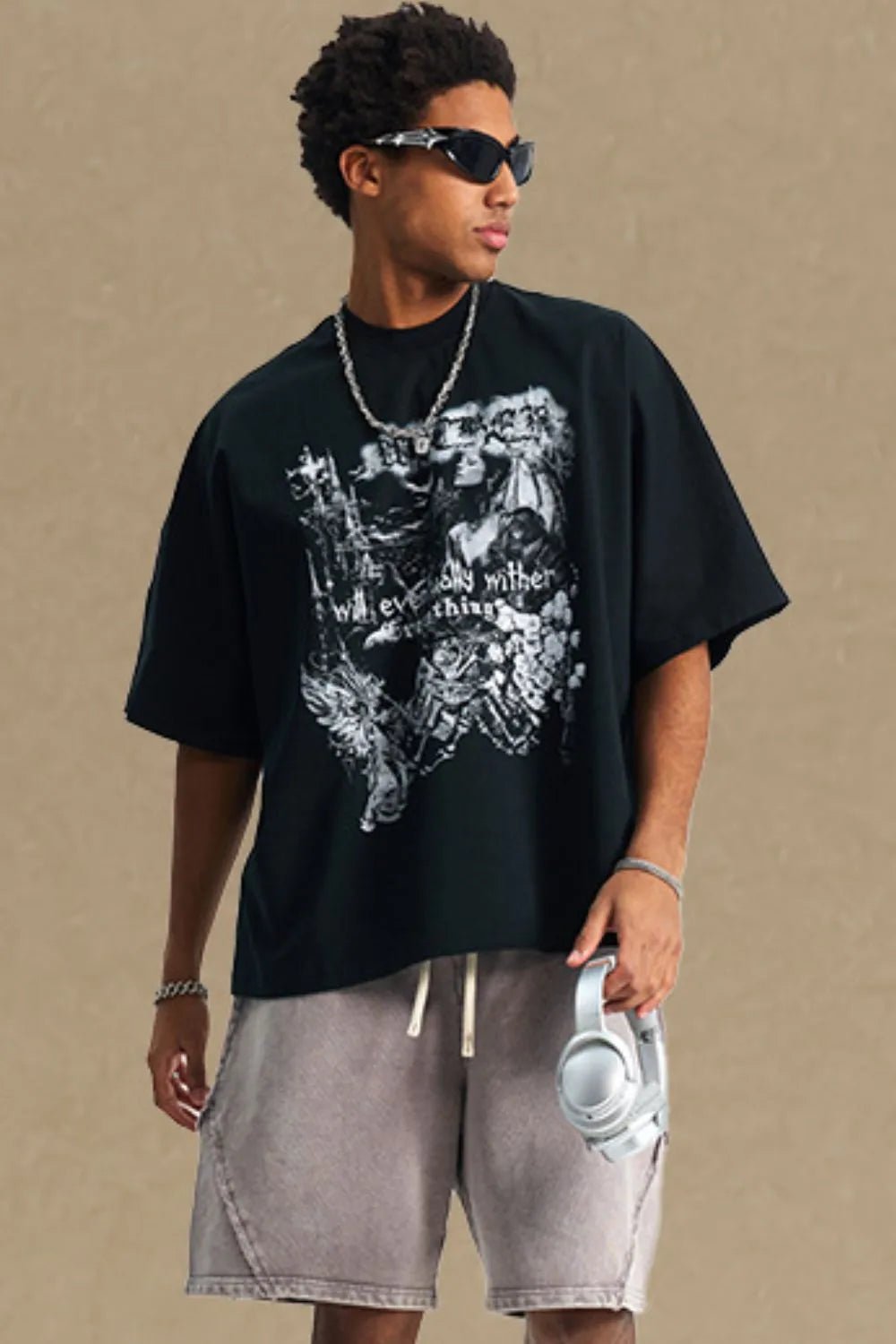 Men's Round Neck Half Sleeve Graphic T-Shirt - Ramm Clothing Ink