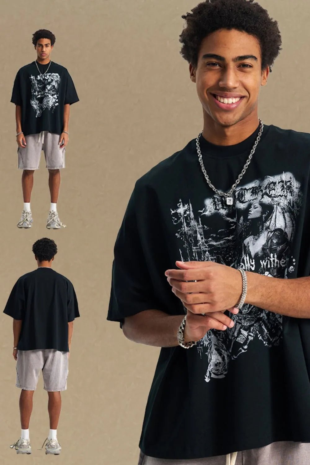 Men's Round Neck Half Sleeve Graphic T-Shirt - Ramm Clothing Ink