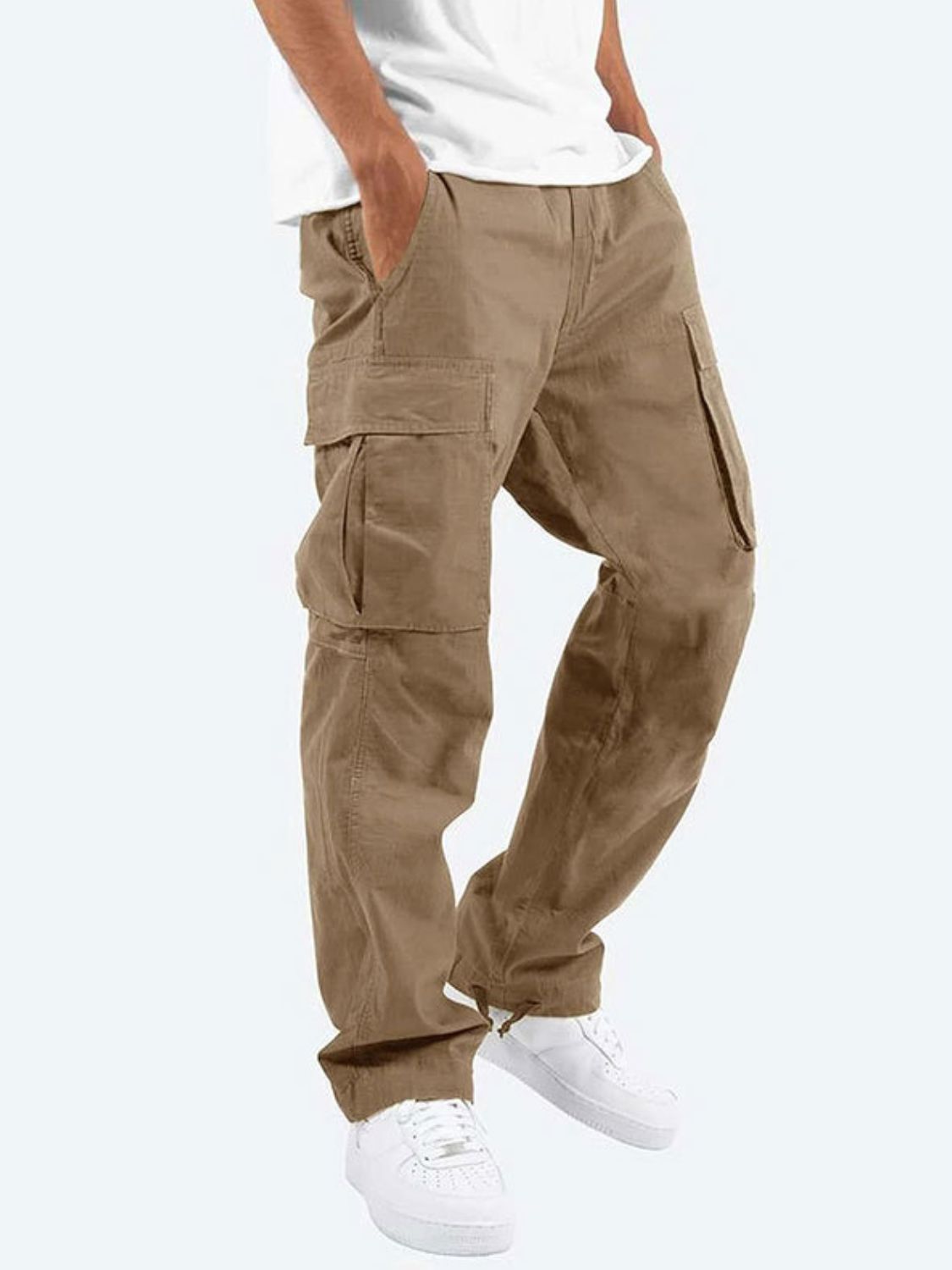 Men's Straight Multi Pocket Cargo Pants - Ramm Clothing Ink