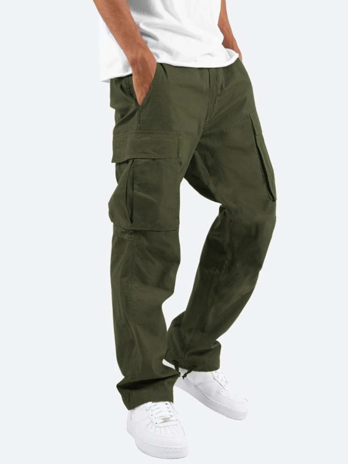 Men's Straight Multi Pocket Cargo Pants - Ramm Clothing Ink