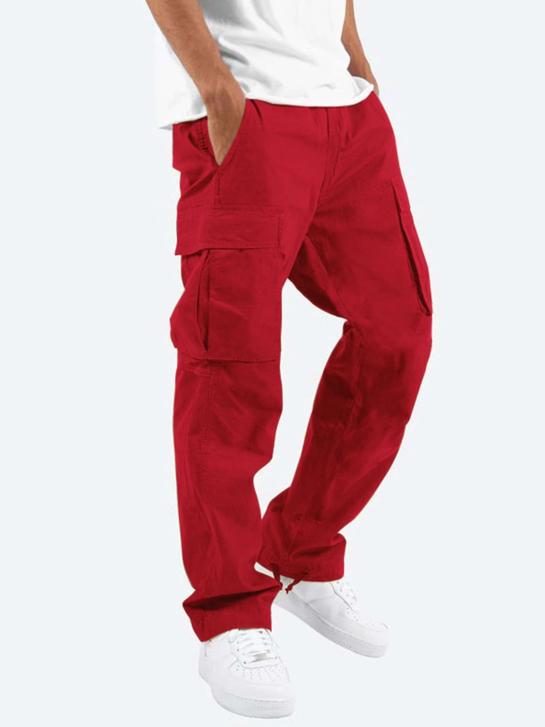 Men's Straight Multi Pocket Cargo Pants - Ramm Clothing Ink