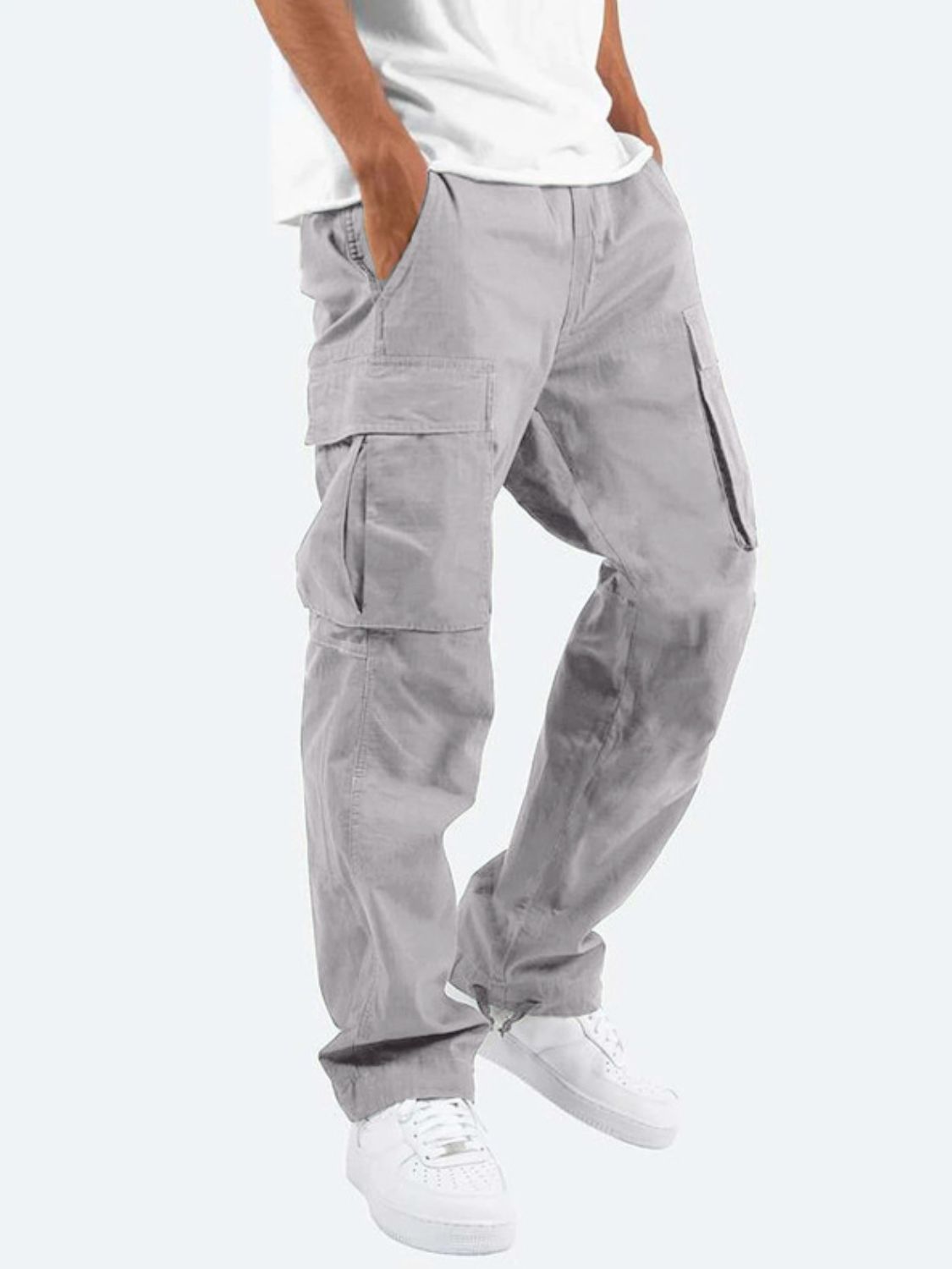 Men's Straight Multi Pocket Cargo Pants - Ramm Clothing Ink