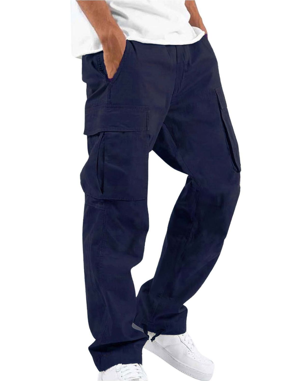 Men's Straight Multi Pocket Cargo Pants - Ramm Clothing Ink