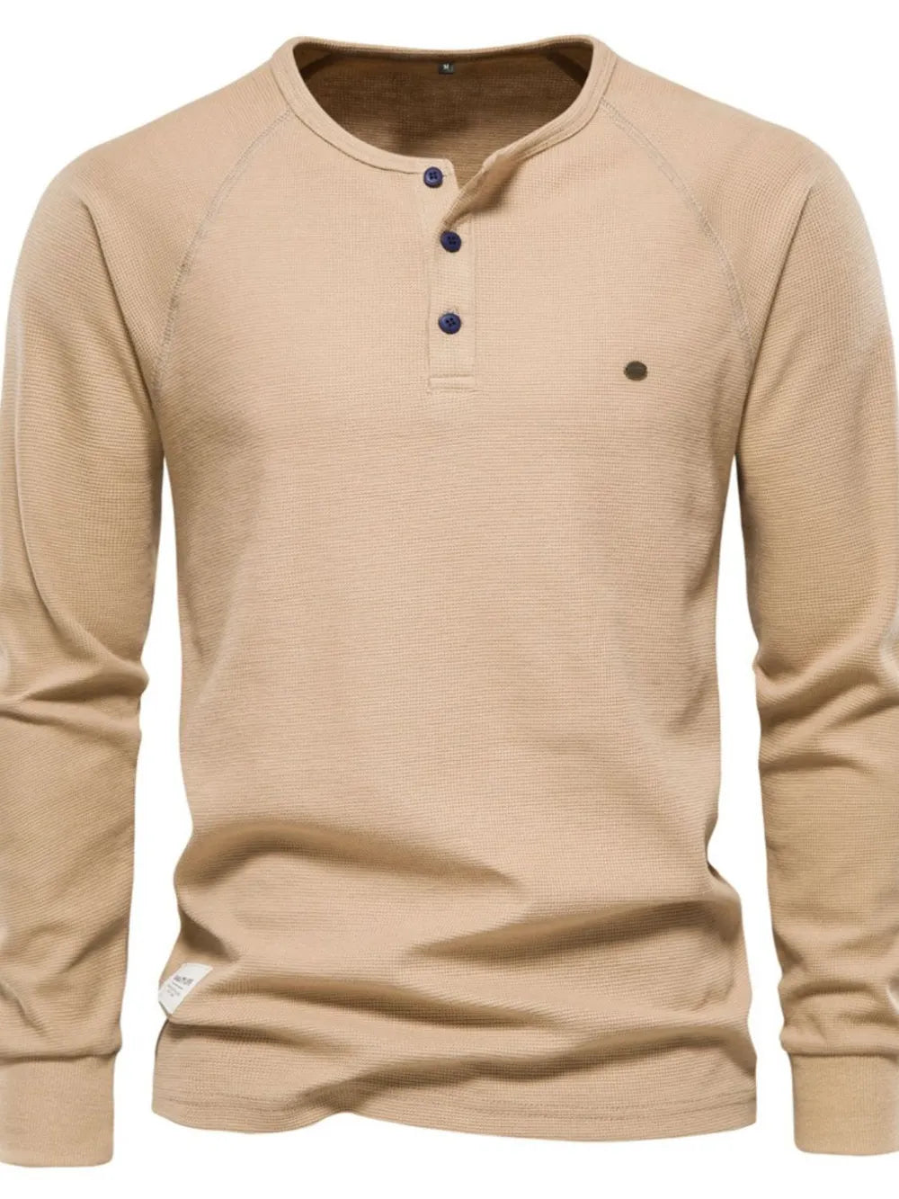 Men's Waffle-Knit Long Sleeve T-Shirt