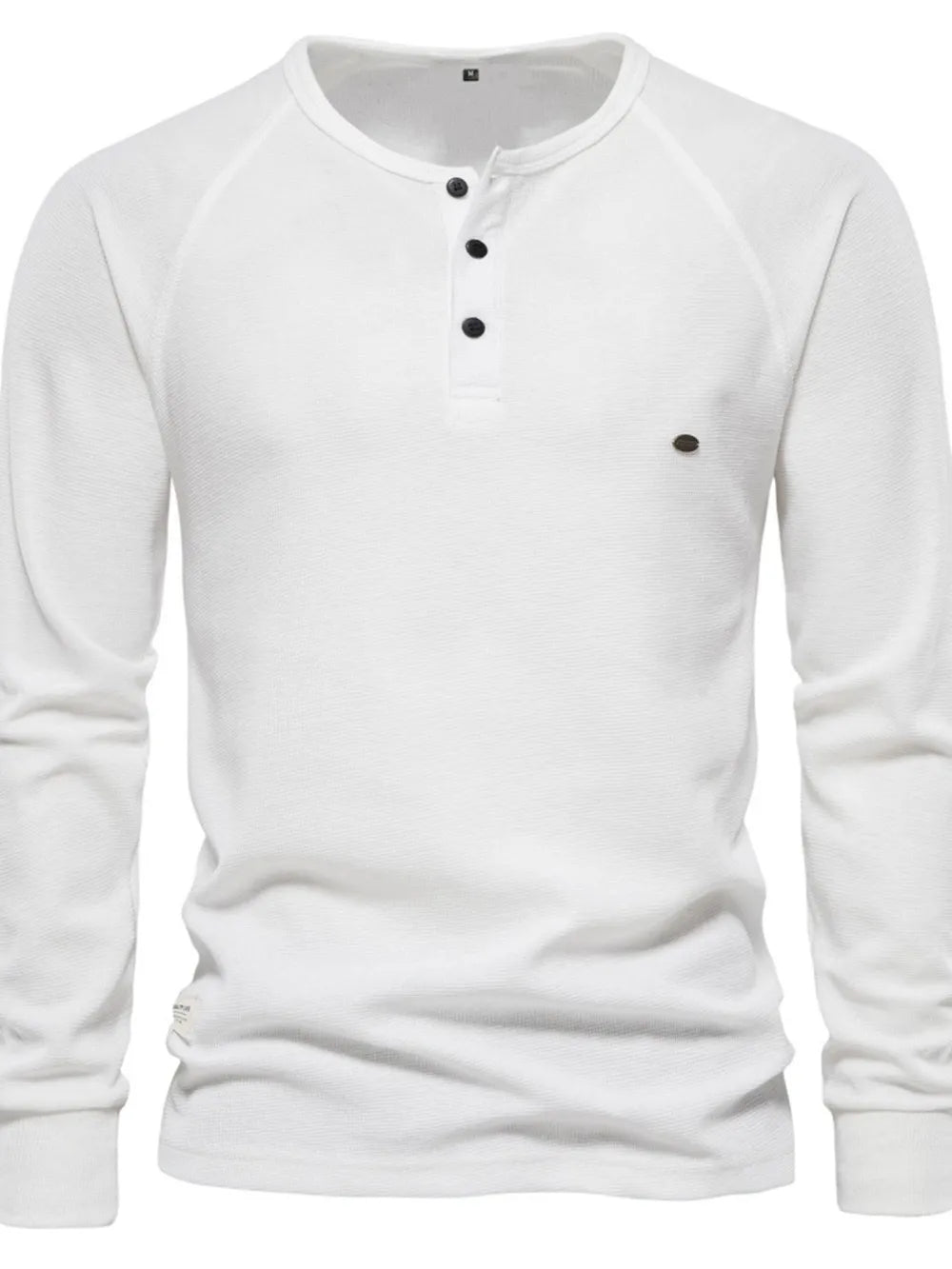 Men's Waffle-Knit Long Sleeve T-Shirt
