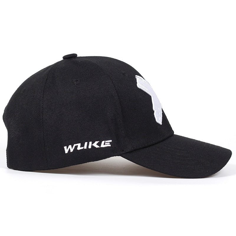 men's black embroidered baseball cap