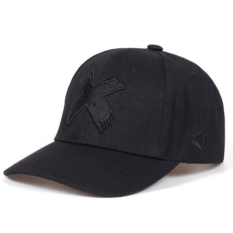 men's black embroidered baseball cap