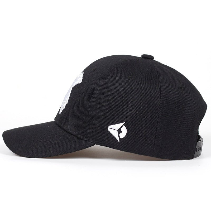 men's black embroidered baseball cap