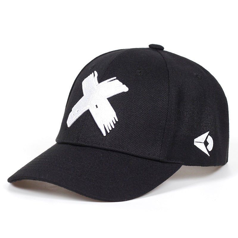 men's black embroidered baseball cap