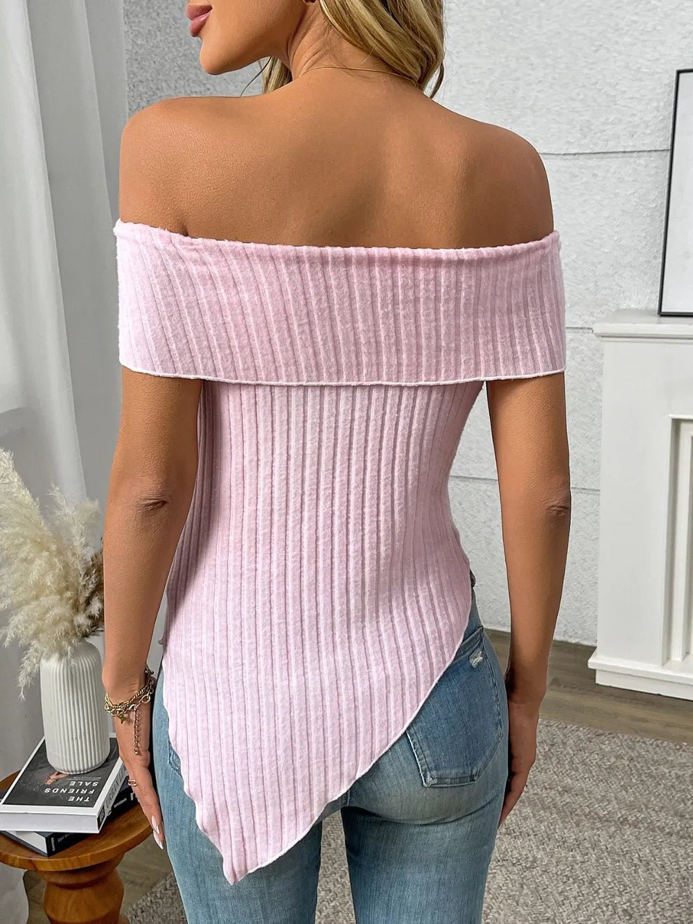 Ribbed Off-Shoulder