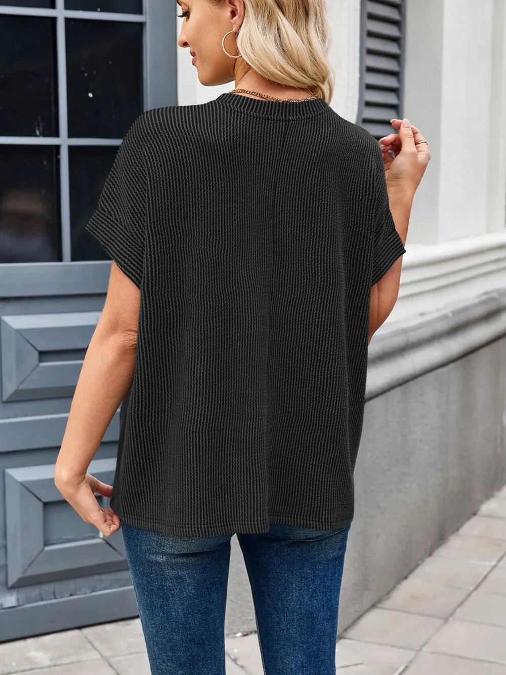 Round Neck Short Sleeve Rib T-Shirt - Ramm Clothing Ink