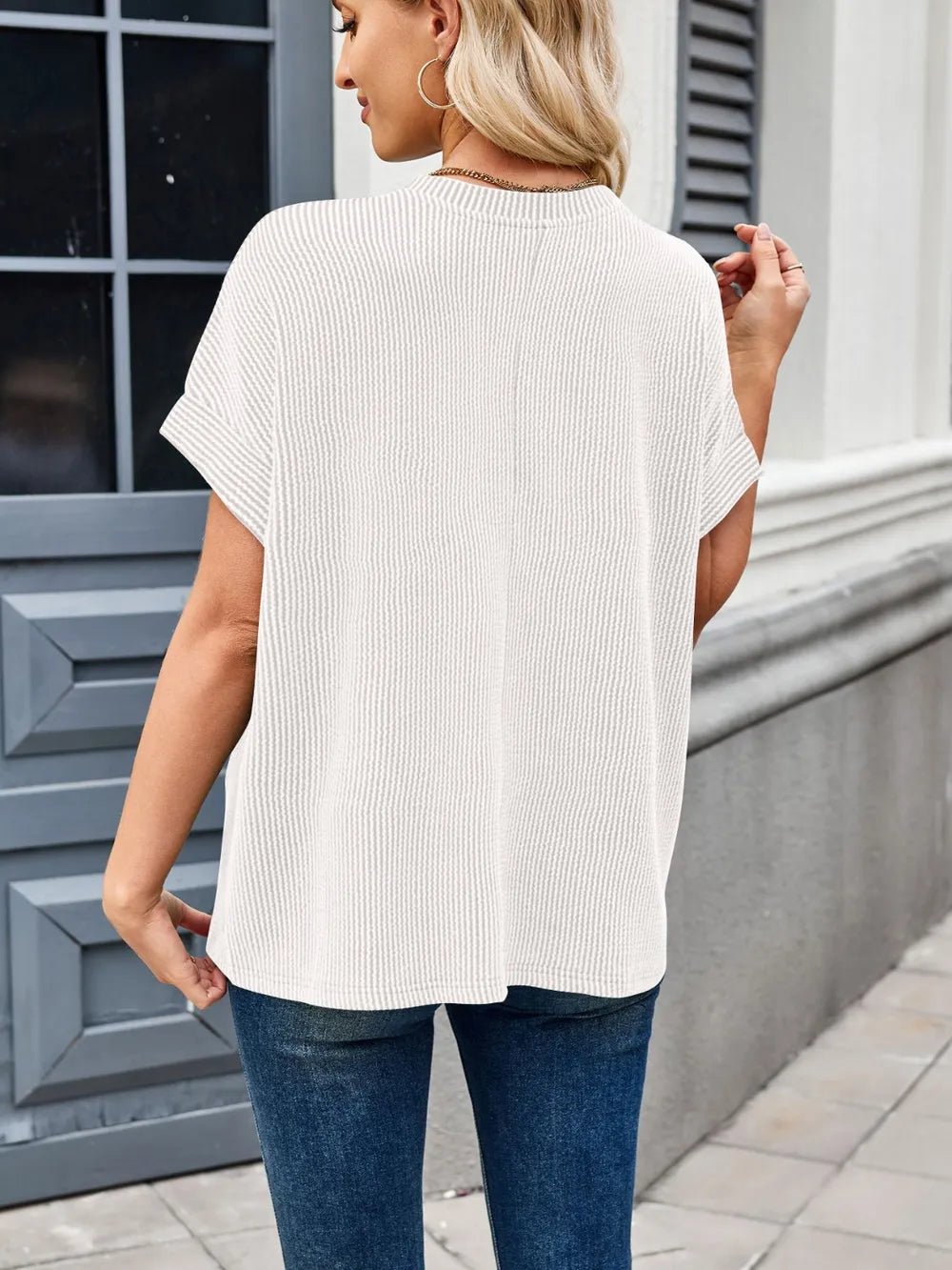 Round Neck Short Sleeve Rib T-Shirt - Ramm Clothing Ink
