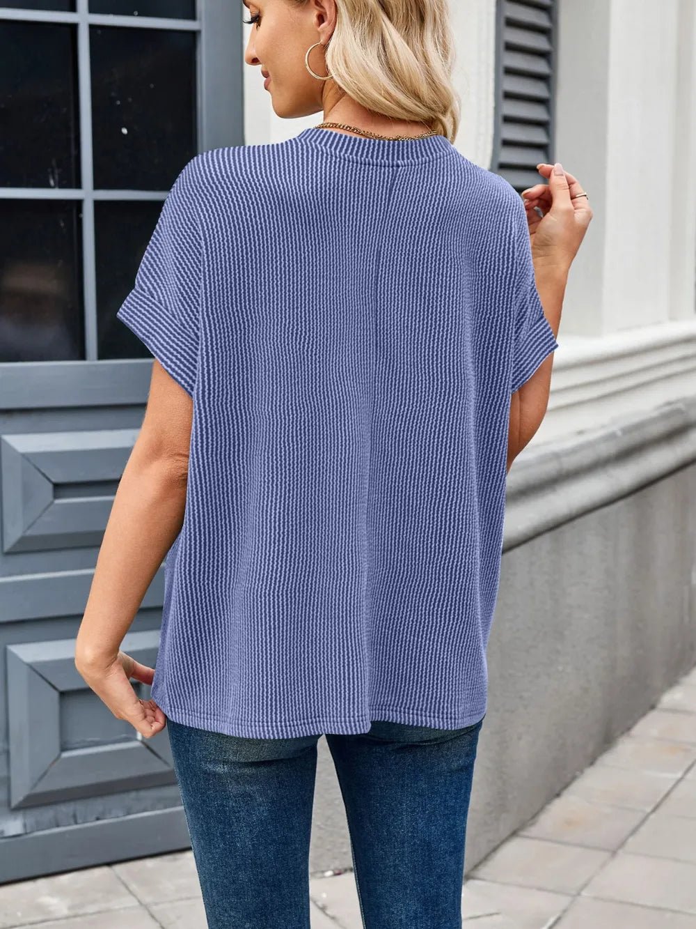 Round Neck Short Sleeve Rib T-Shirt - Ramm Clothing Ink