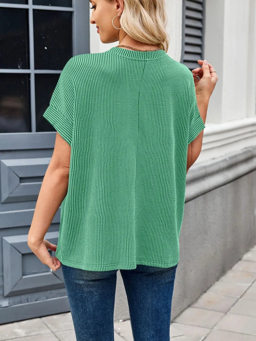 Round Neck Short Sleeve Rib T-Shirt - Ramm Clothing Ink