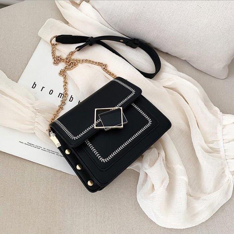 Shoulder Cross Chain Strap Handbag - Ramm Clothing Ink