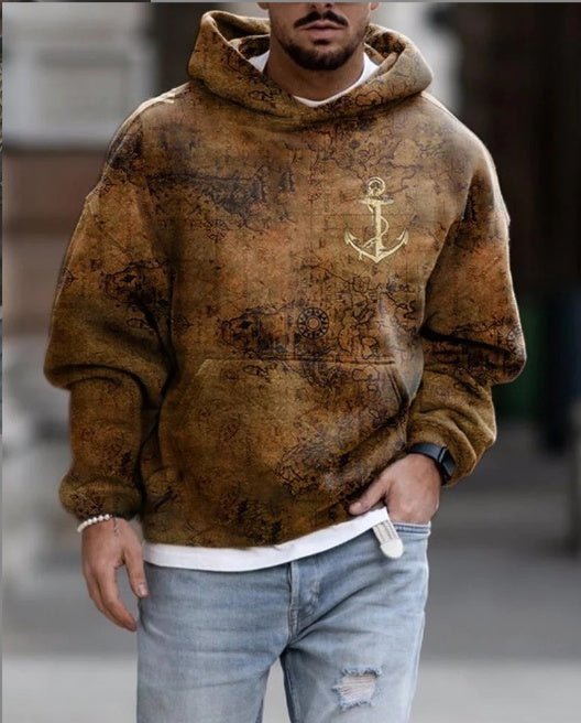 Spring And Autumn Fashion Hooded Sweatshirt American Flag Street Fashion - Ramm Clothing Ink