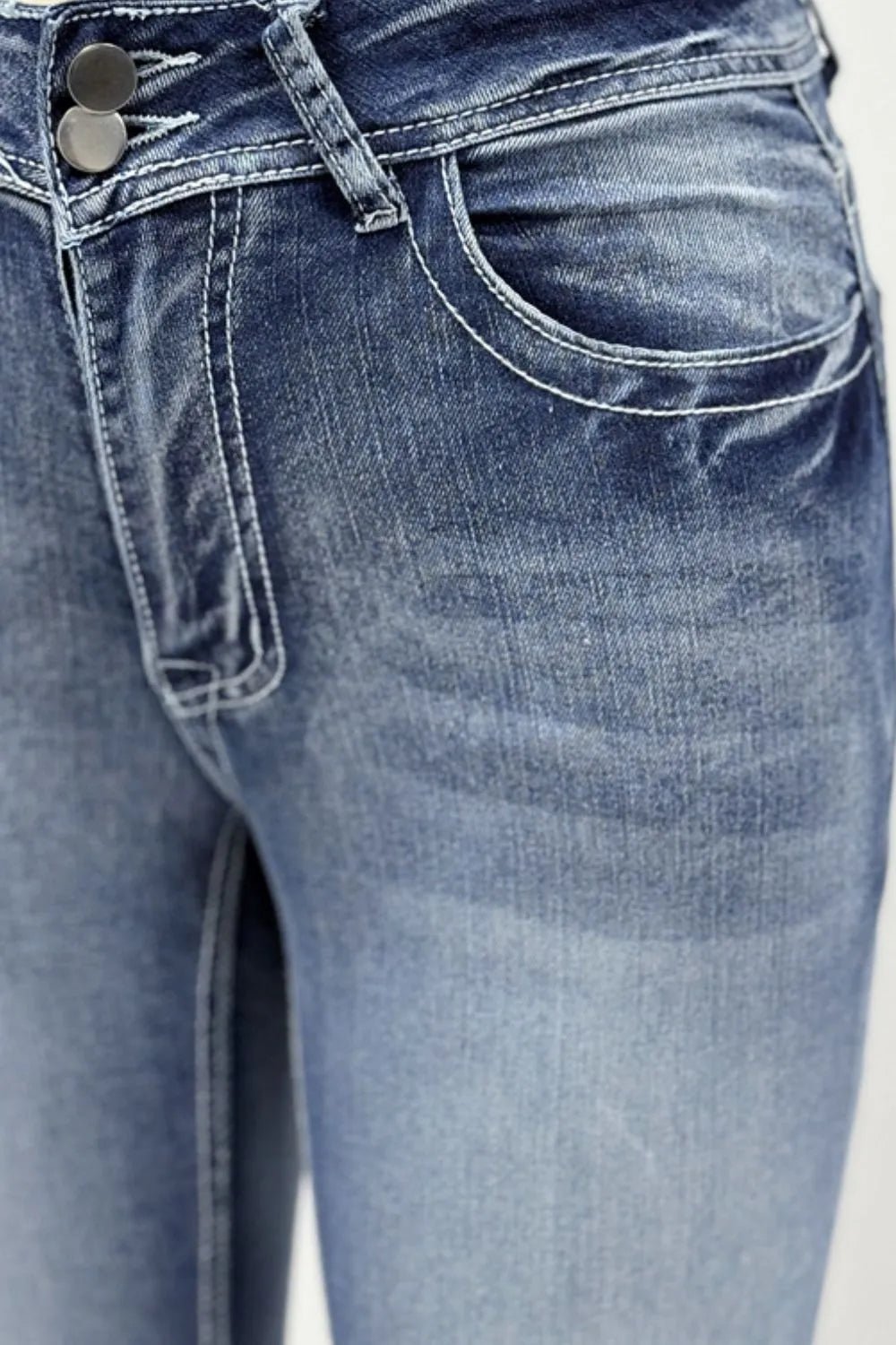 Star Embroidered Bootcut Jeans - Ramm Clothing Ink
