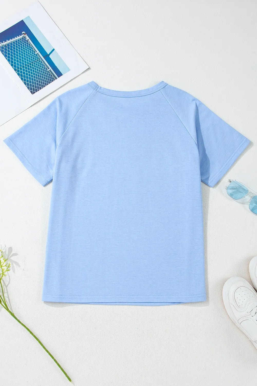 Striped Round Neck Short Sleeve T-Shirt - Ramm Clothing Ink