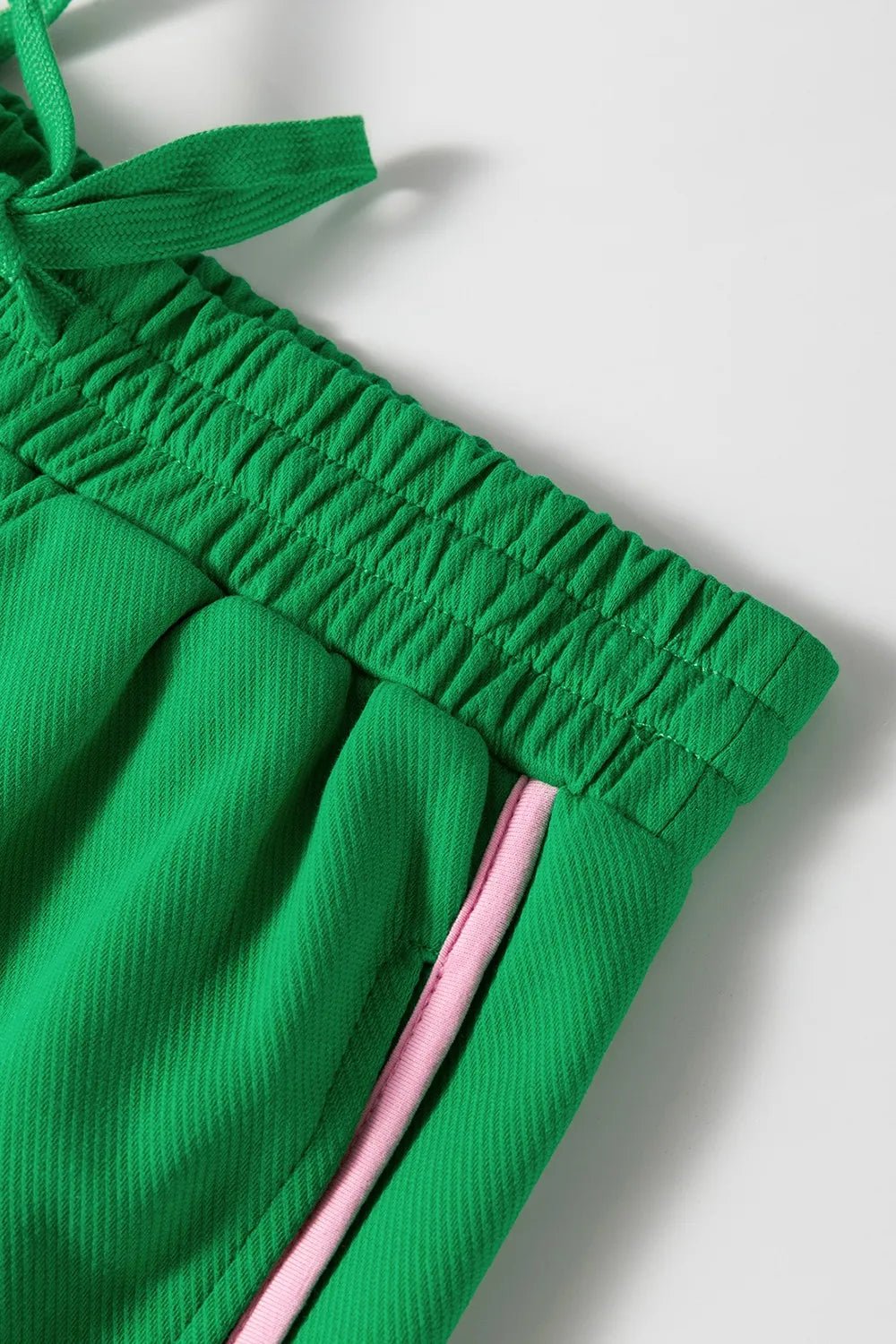 Two Tone Contrast Textured Crewneck Tee and Shorts Set - Ramm Clothing Ink