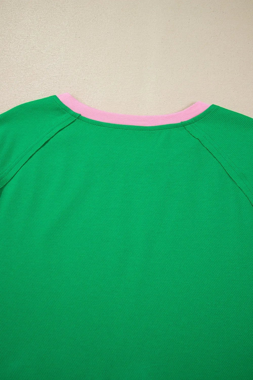 Two Tone Contrast Textured Crewneck Tee and Shorts Set - Ramm Clothing Ink