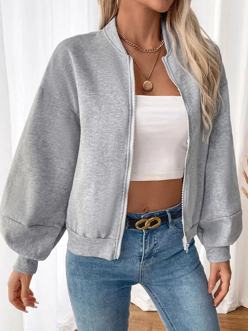 Zip Up Long Sleeve Sweatshirt - Ramm Clothing Ink