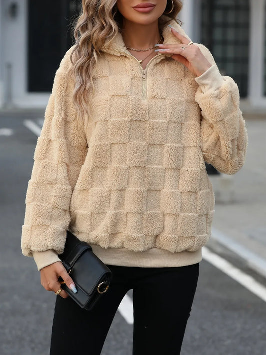 Quarter Zip Long Sleeve Sweatshirt