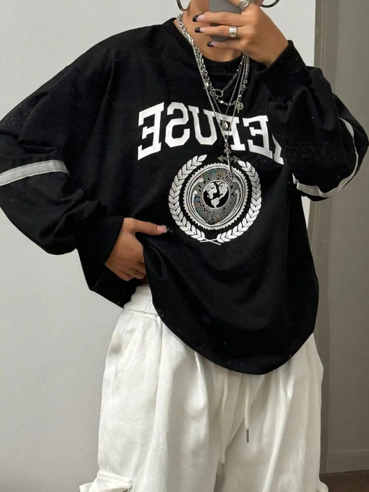 Letter Graphic Sweatshirt