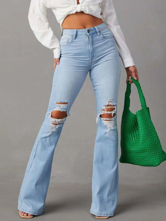 Distressed Jeans with Pockets - Ramm Clothing Ink