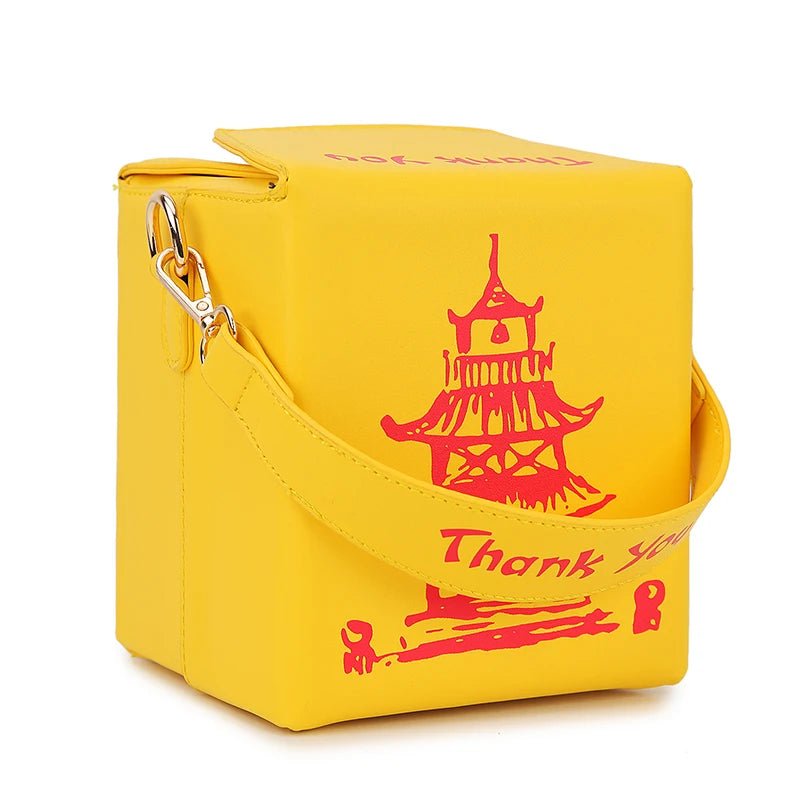 ENJOININ Chinese Takeout Box Purse Pu Leather - Ramm Clothing Ink