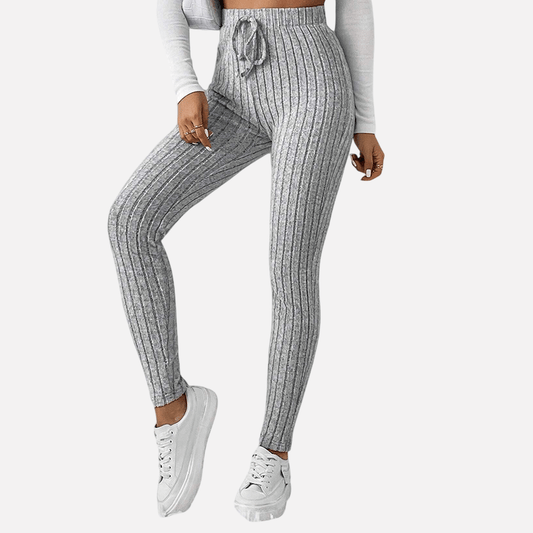 European and American fashionable and simple knitted casual pants tight fitting and leg slimming pants - Ramm Clothing Ink
