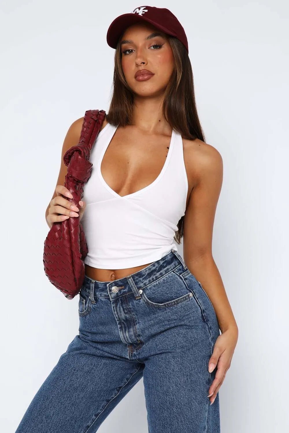 Halter Neck Cropped Cami - Ramm Clothing Ink
