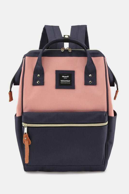 Himawari Waterproof Canvas Backpack Bag with Side Pockets - Ramm Clothing Ink
