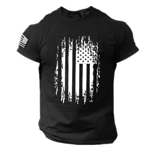 Men's 3D Printed American Flag T-shirt - Ramm Clothing Ink