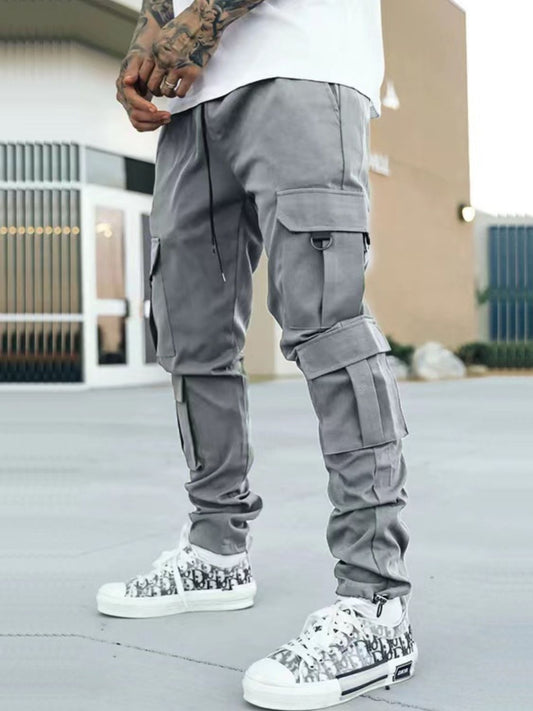 Men's Drawstring Pants with Cargo Pockets - Ramm Clothing Ink