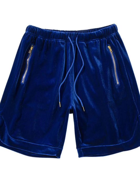 Men's Drawstring Pocketed Shorts with Zip - Ramm Clothing Ink