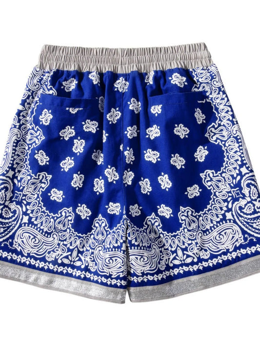 Men's Drawstring Printed Shorts with Pockets - Ramm Clothing Ink