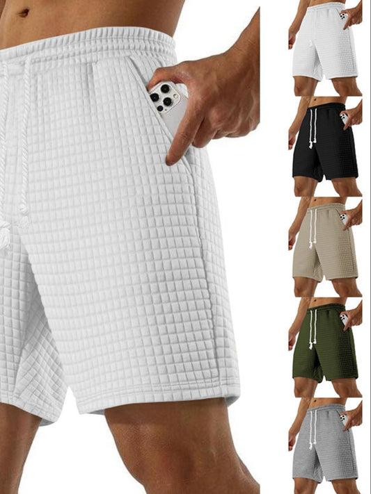 Men's Drawstring Textured Shorts - Ramm Clothing Ink