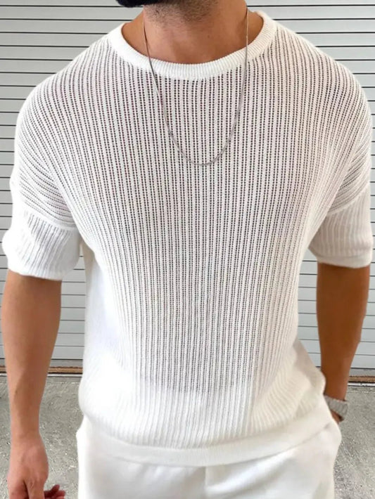 Men's Drop Shouler Knit Top - Ramm Clothing Ink